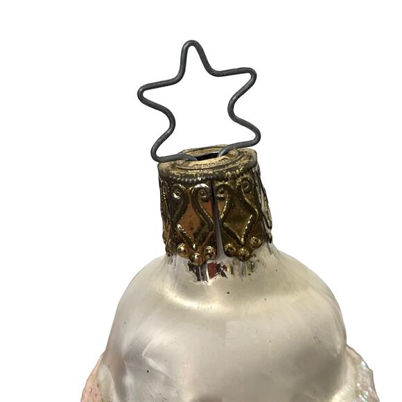 Vintage Inge Glas Ornament Father Frost White Santa Mercury Glass Germany 4096? - Picture 13 of 16